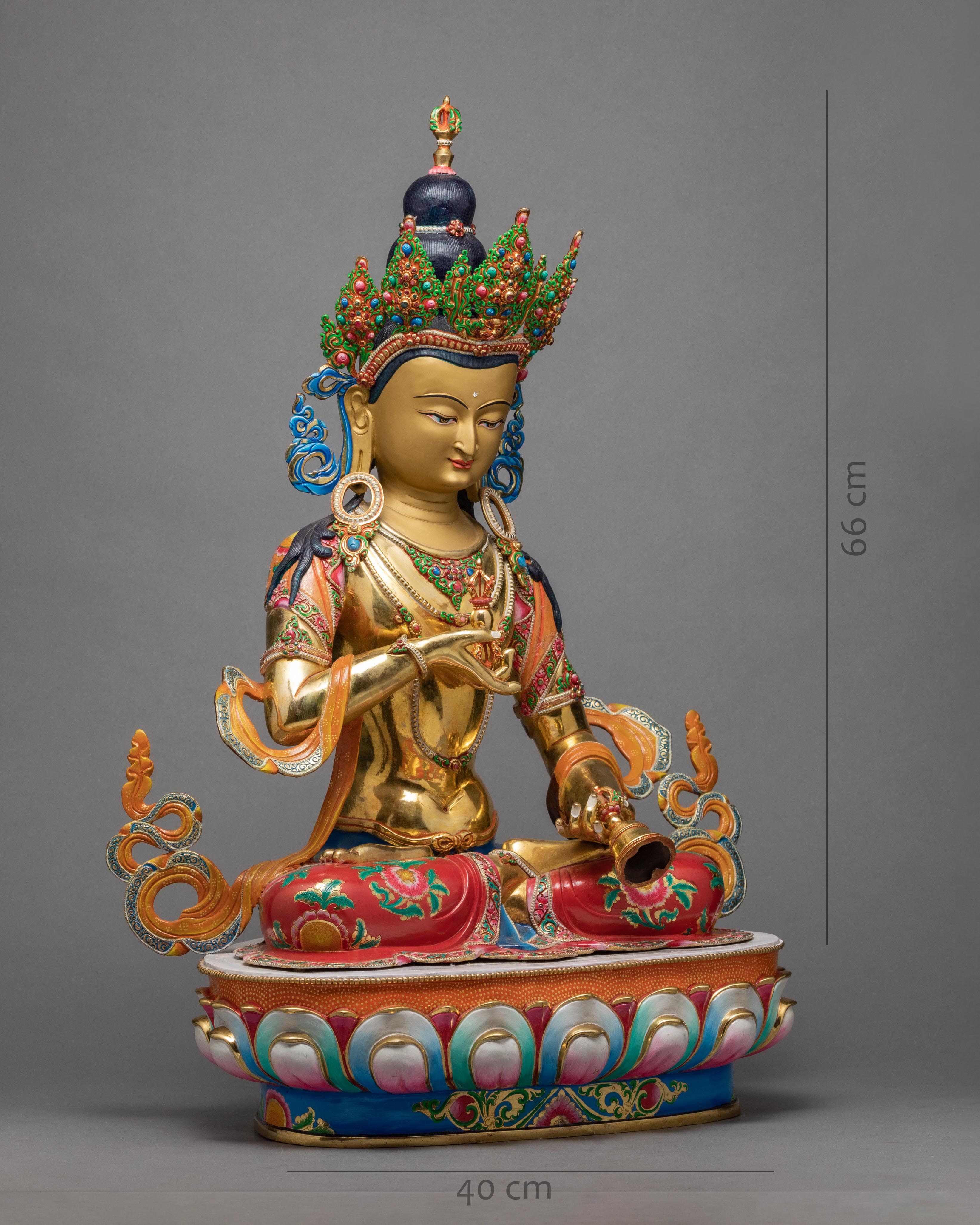 Unique Vajrasattva (Dorje Sempa), Gold Statue for the Preliminary Practice