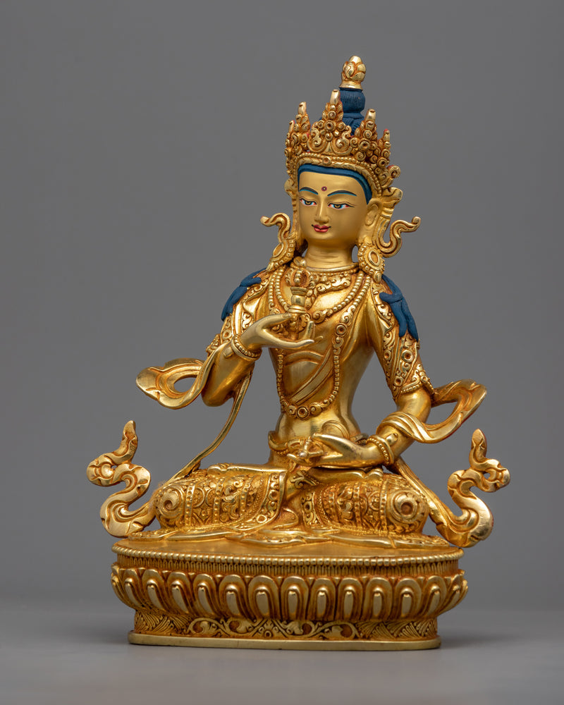 Bodhisattva Vajrasattva Golden Statue | Dorje Sempa in Tibetan Buddhism