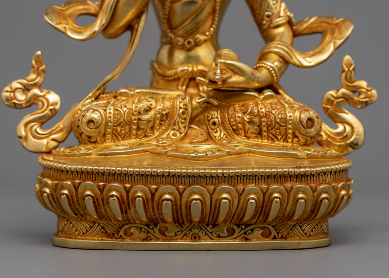 Bodhisattva Vajrasattva Golden Statue | Dorje Sempa in Tibetan Buddhism
