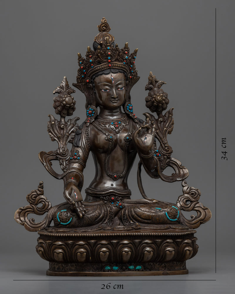 White Tara Bodhisattva Statue | Hand-Carved Female Bodhisattva Statue