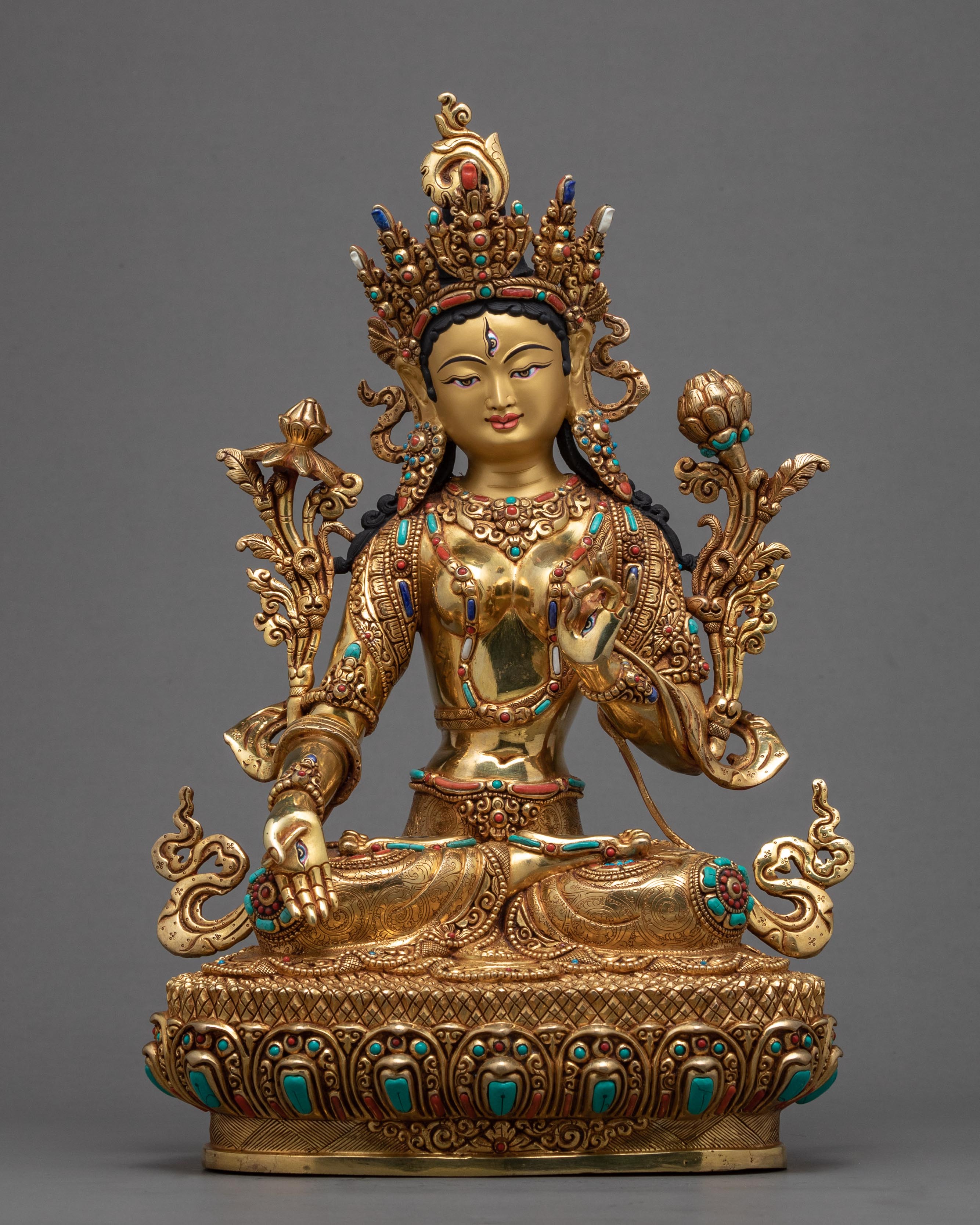 Deity Of Long Life And Good Health, White Tara Statue