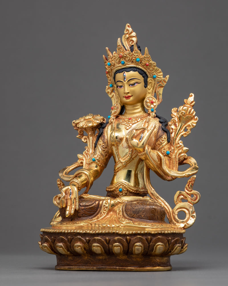 White Tara Statue | Traditional Female Buddha Sculpture