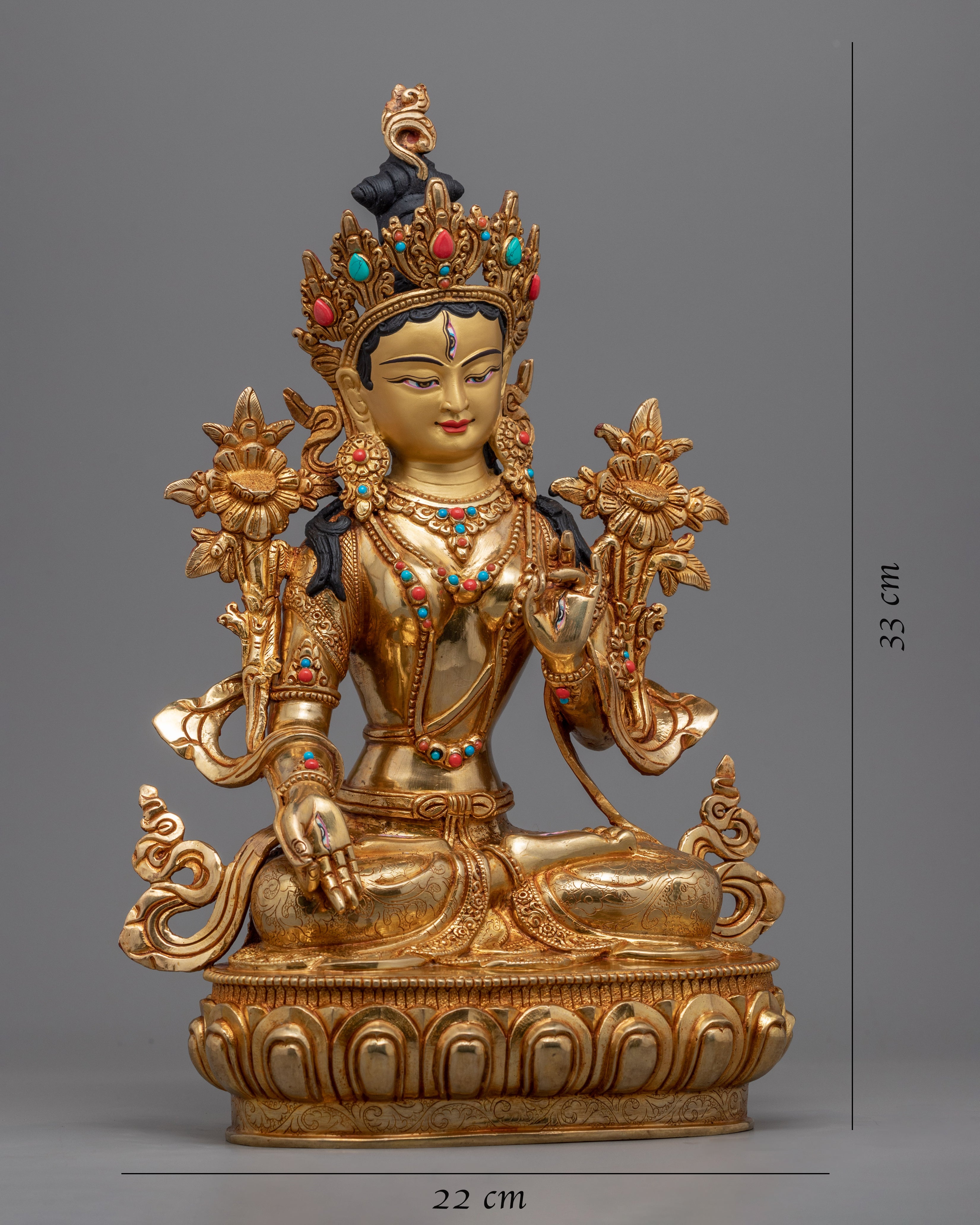 Tibetan White Tara Statue for Meditation | Himalayan Buddhist Art