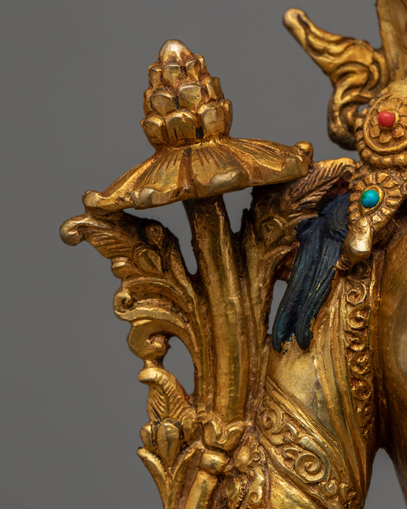 White Tara Meditation Sculpture | Traditional Tibetan Buddhist Deity