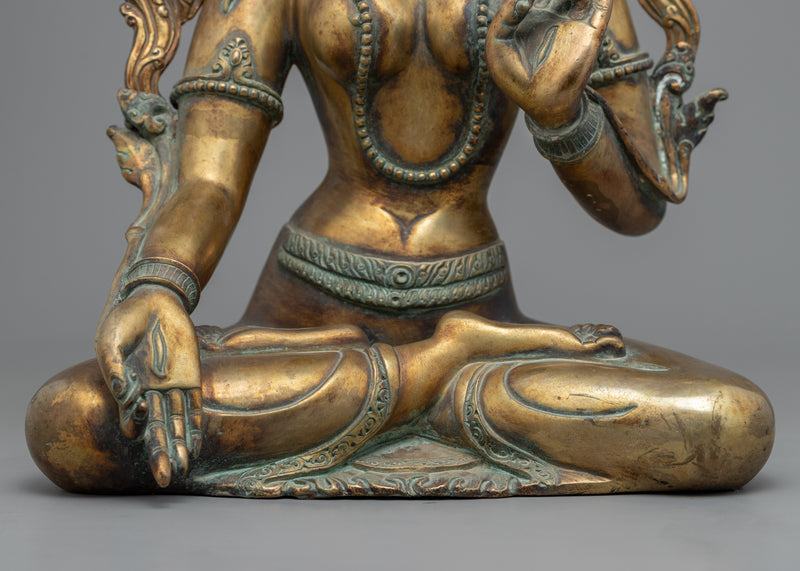 Antique Tara Sita Statue | Traditional Himalayan Collectable Art