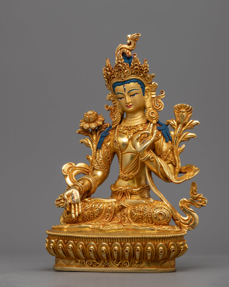 White Tara Statue For Sale | Himalayan Traditionally Hand-carved Statues