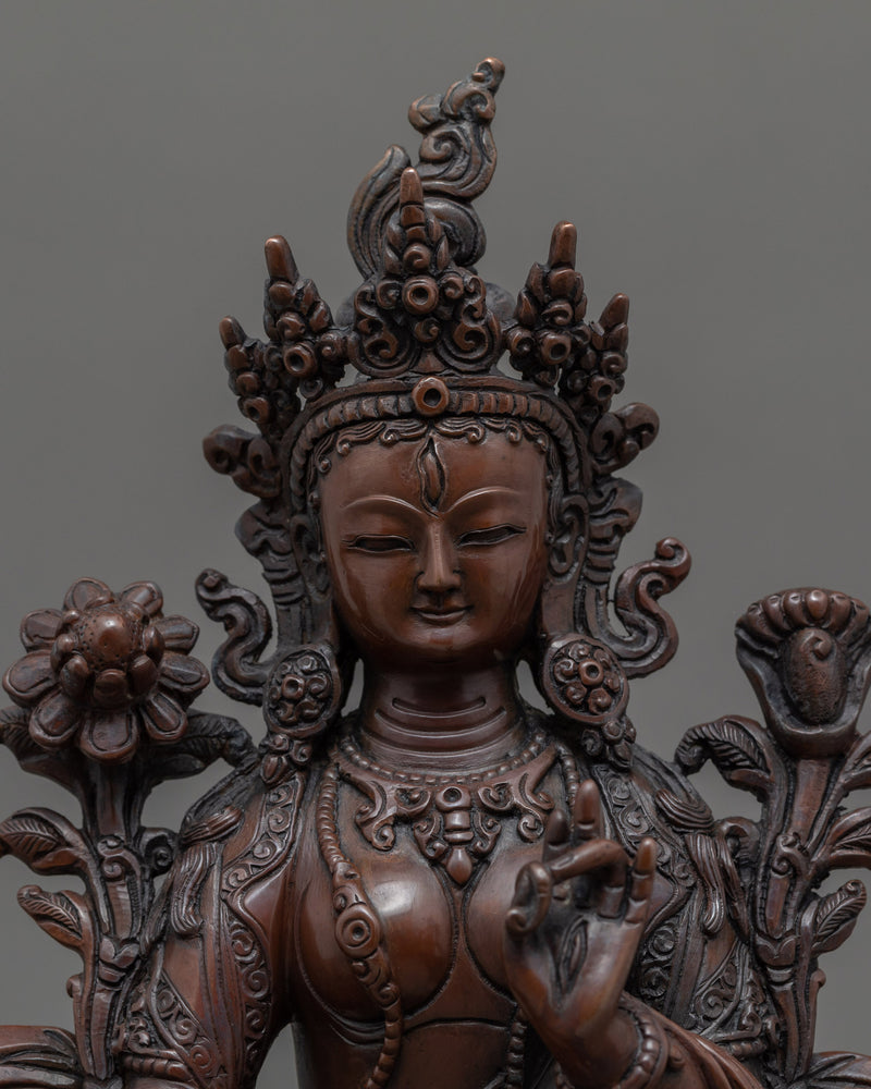 White Tara Goddess Statue | Traditional Buddhist Art