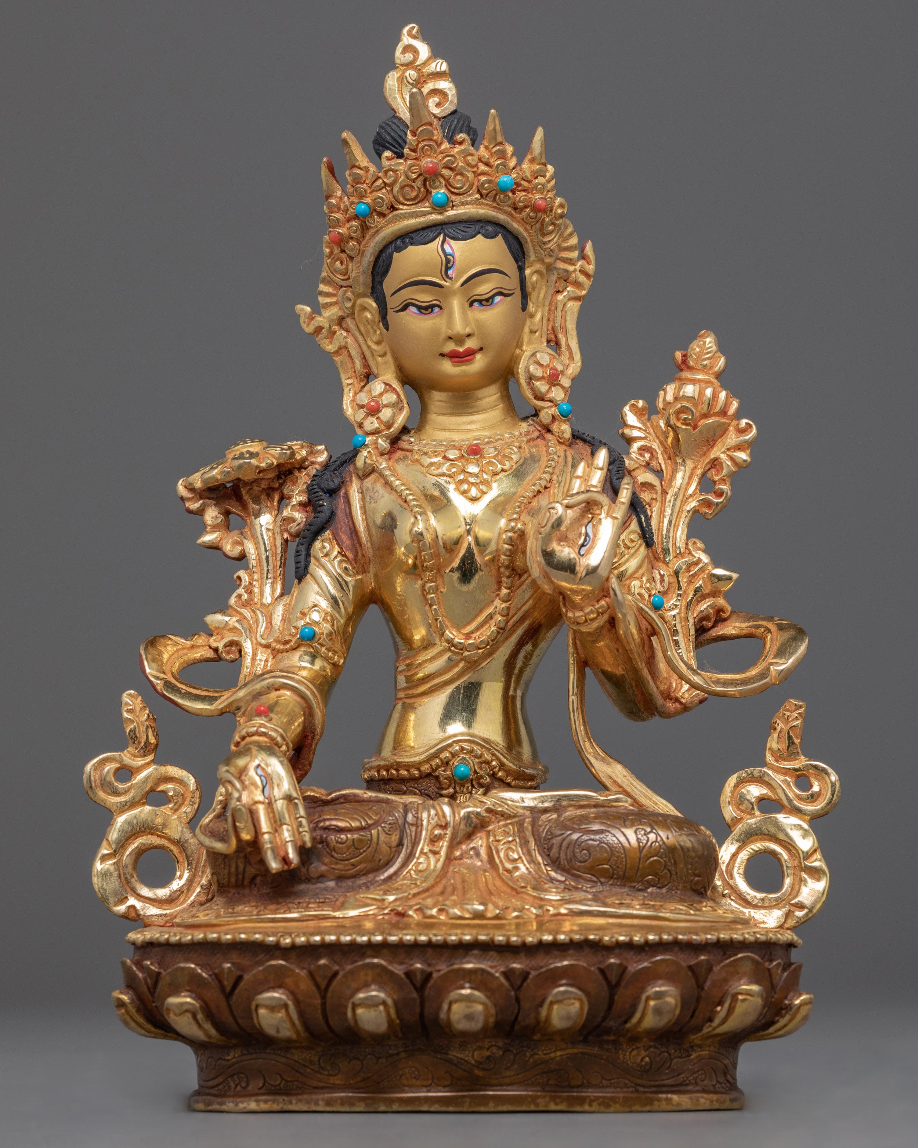 gold tara statue for sale 