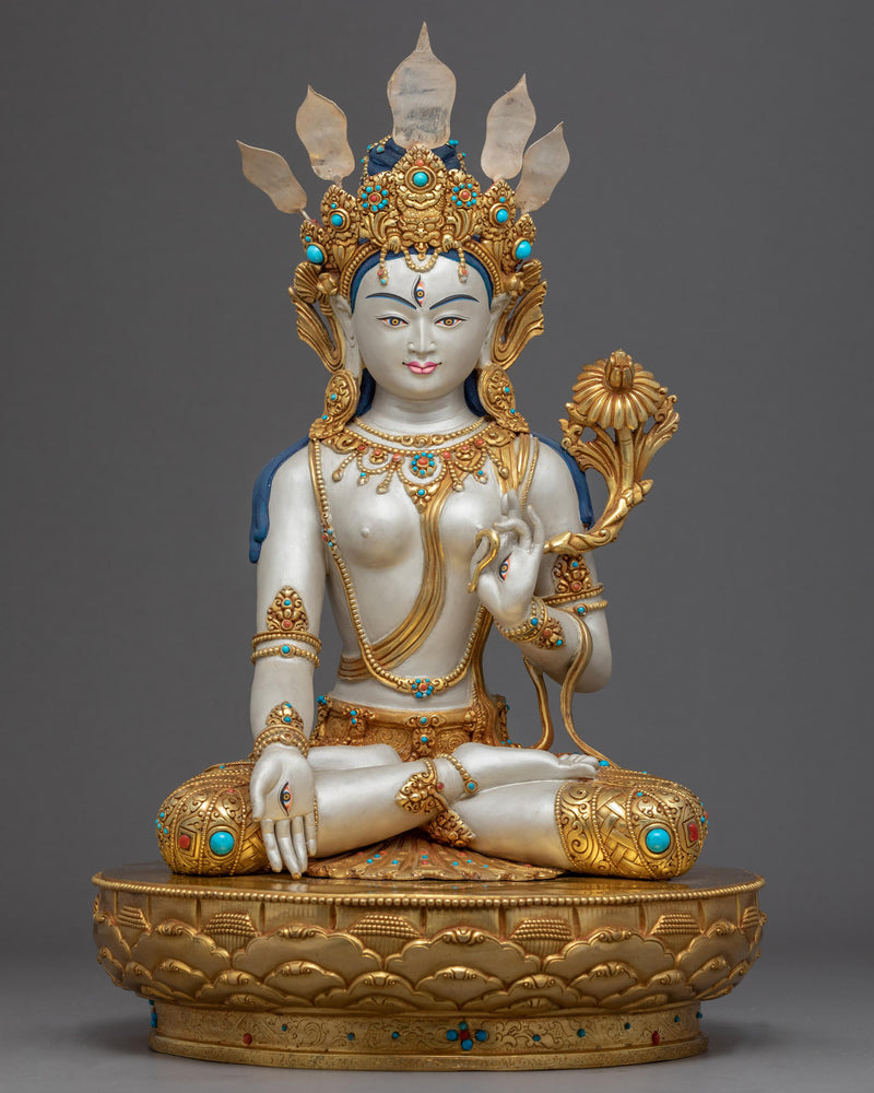 White Tara Statue Art 
