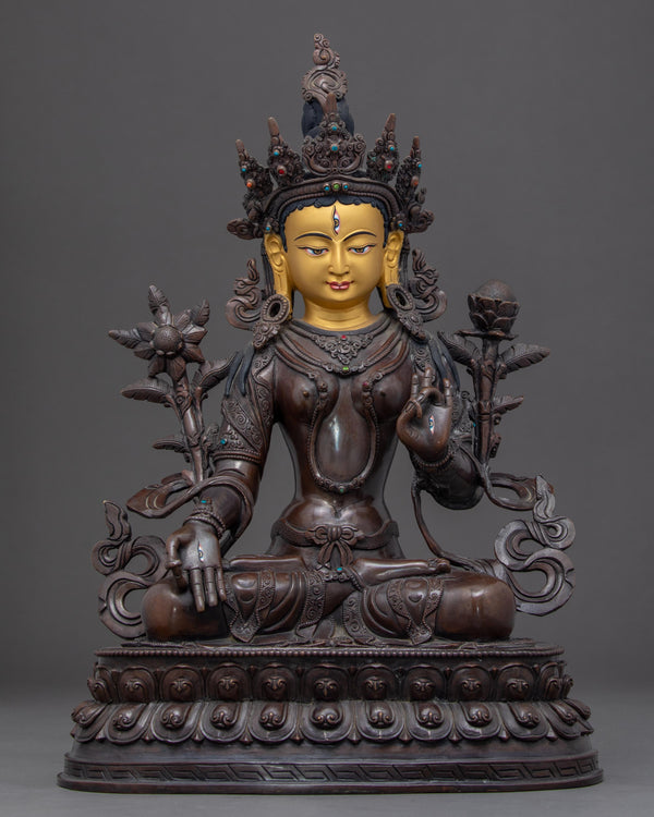 White Tara Buddhist Sculpture 