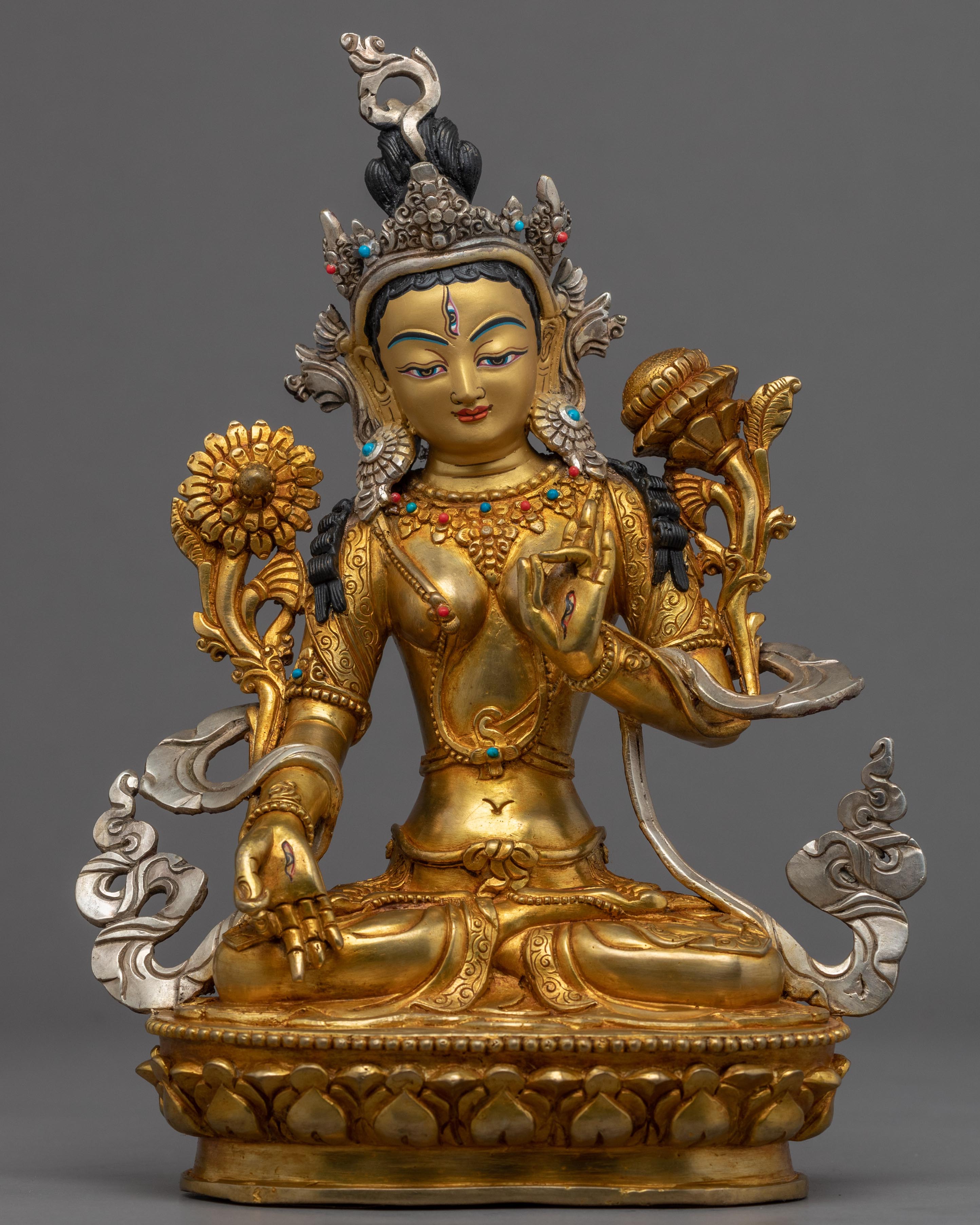 White Tara Female Buddha Sculpture