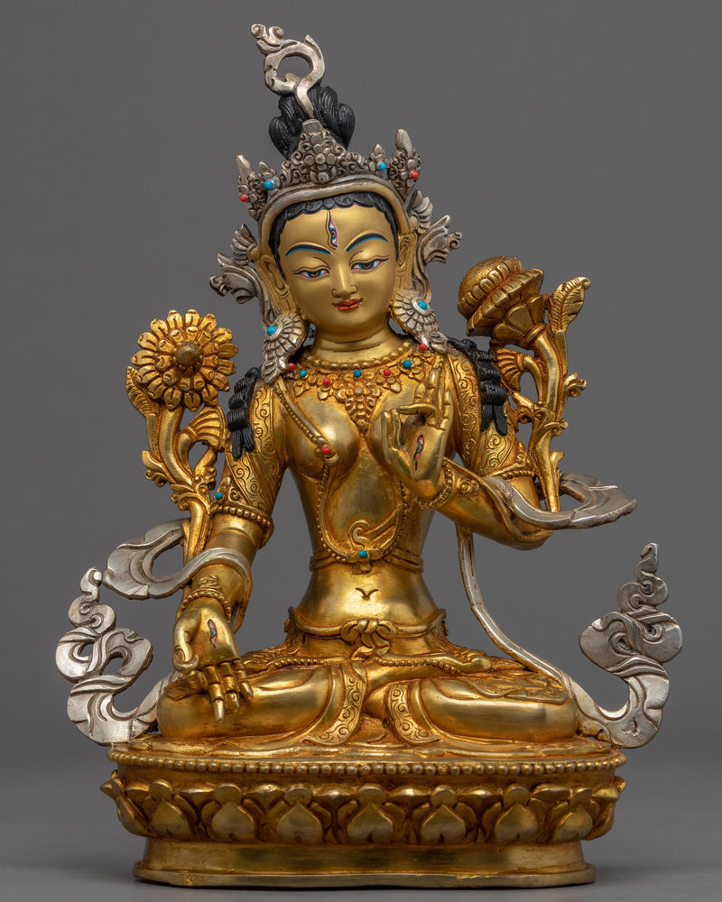 White Tara Female Buddha Sculpture