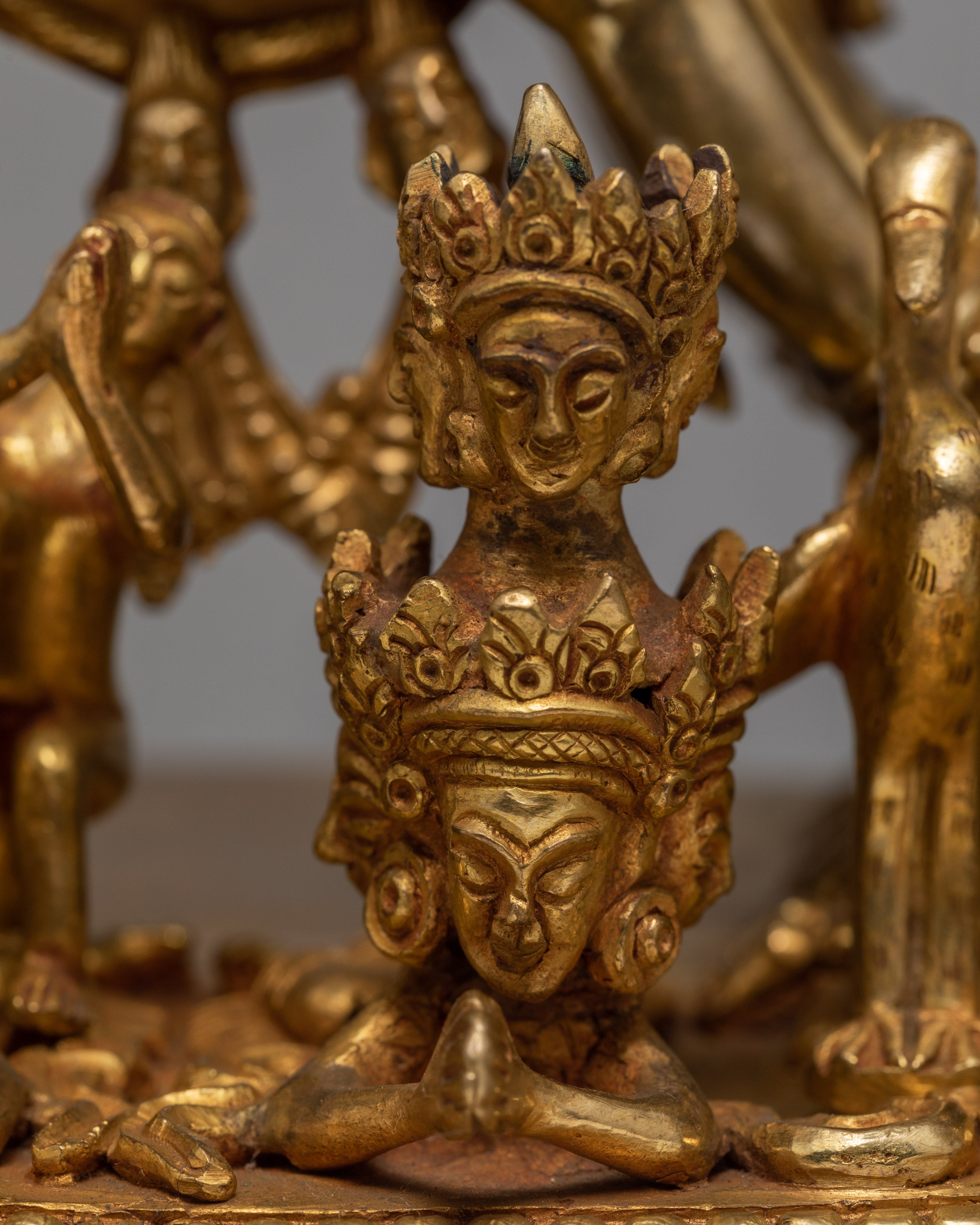 Yamantaka Statue | Buddhist Wrathful Deity | Exquisite Gold Statue
