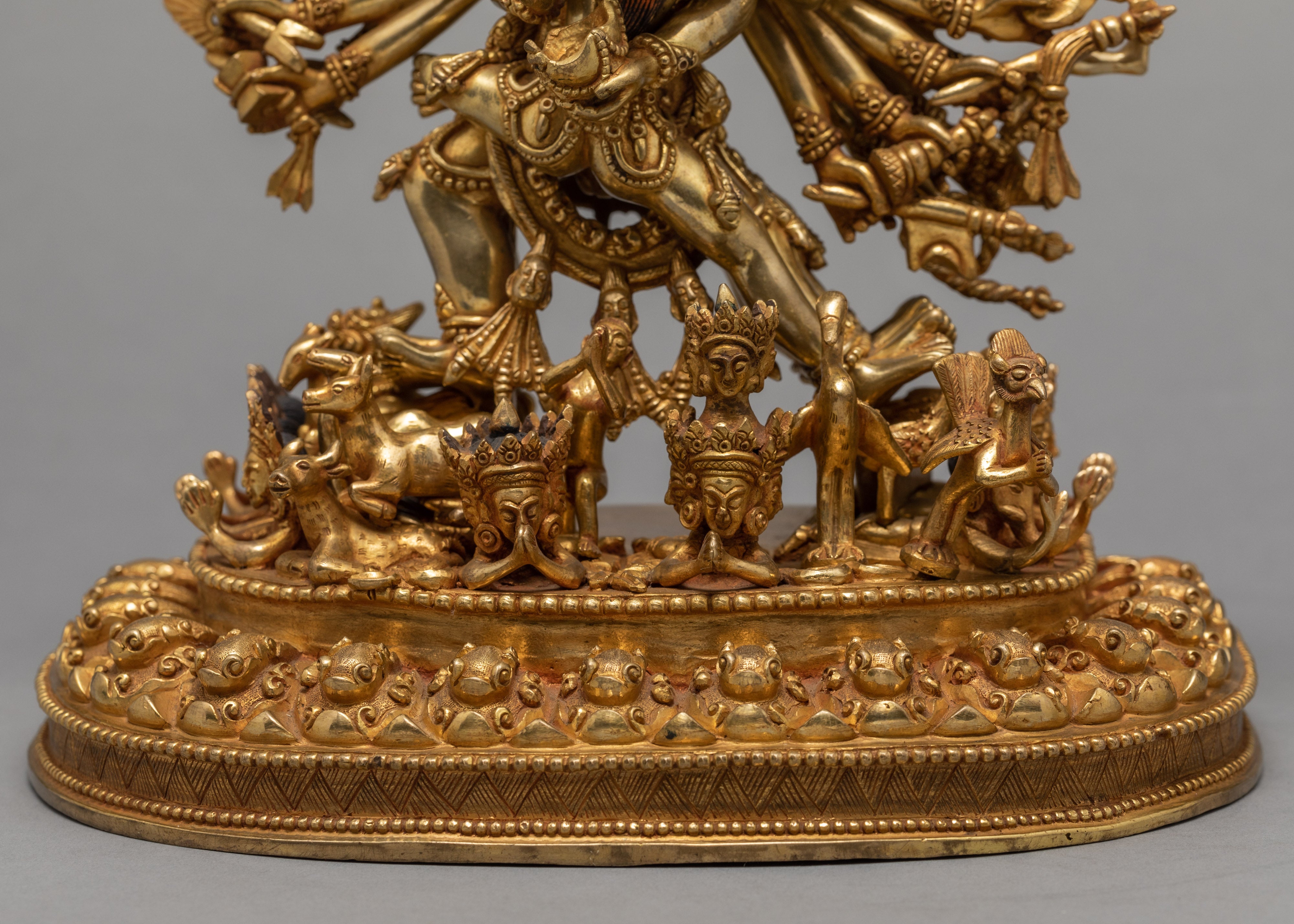 Yamantaka Statue | Buddhist Wrathful Deity | Exquisite Gold Statue