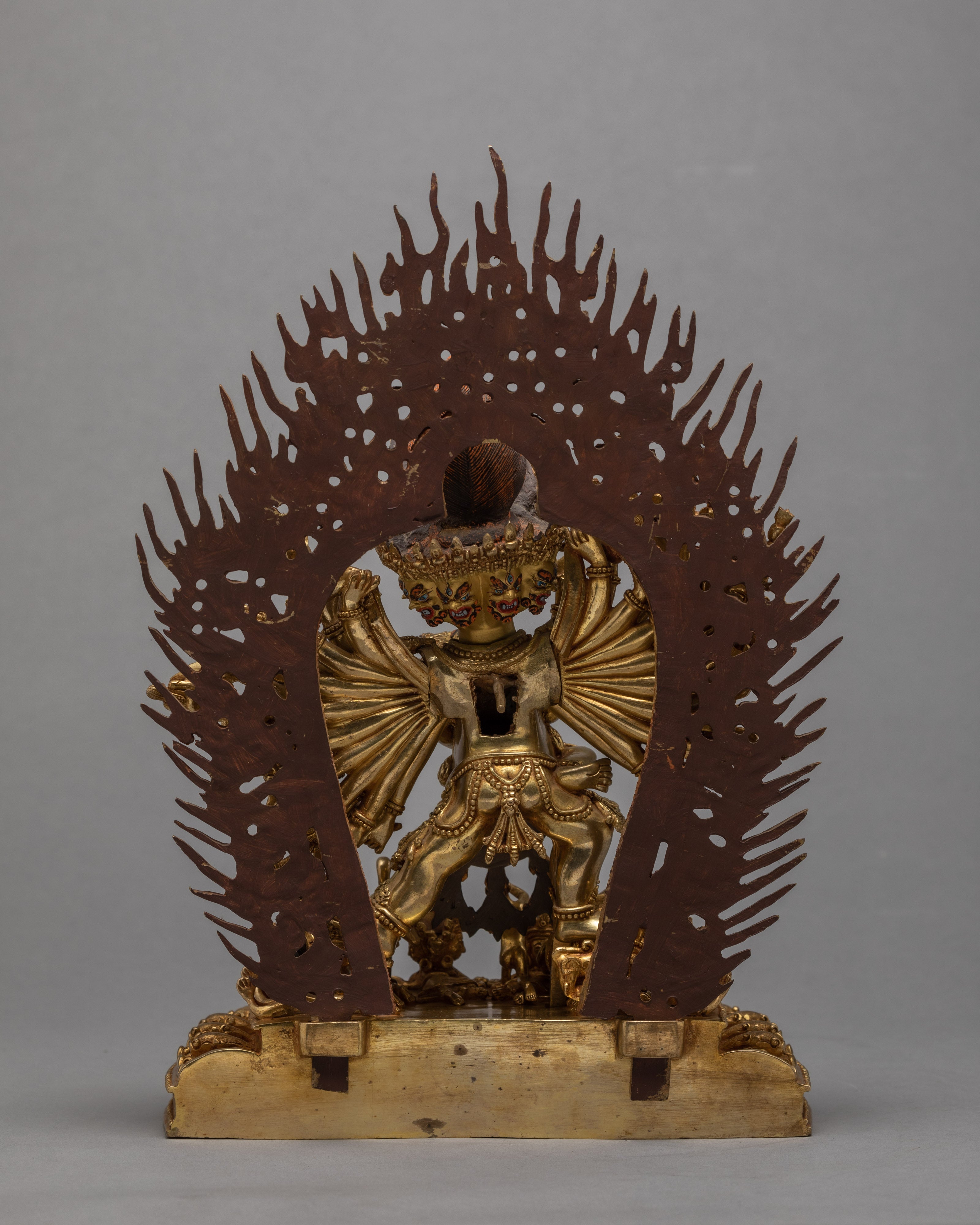 Yamantaka Statue | Buddhist Wrathful Deity | Exquisite Gold Statue