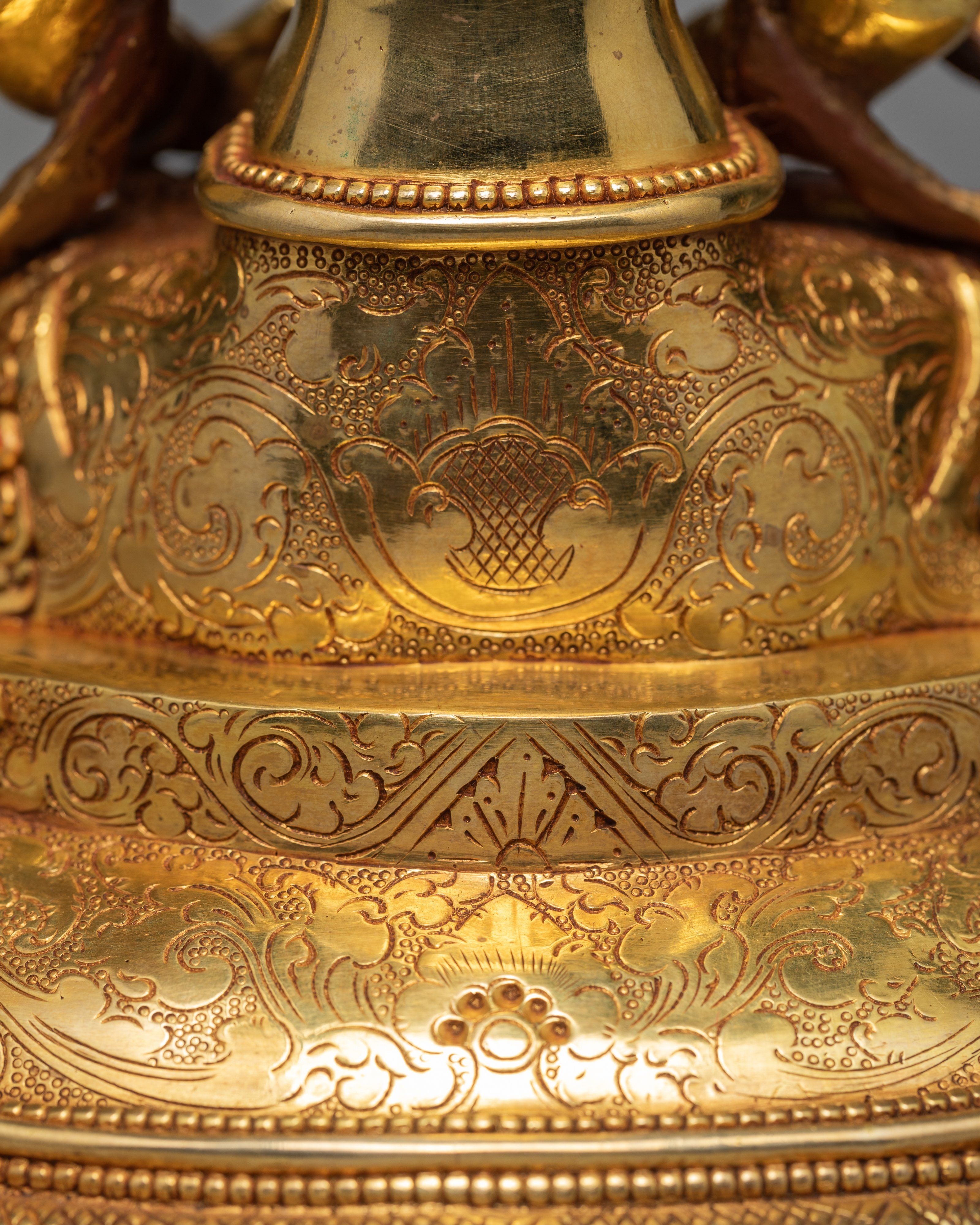 Amitayus Buddha |  Handcarved Gold Gilded Statue