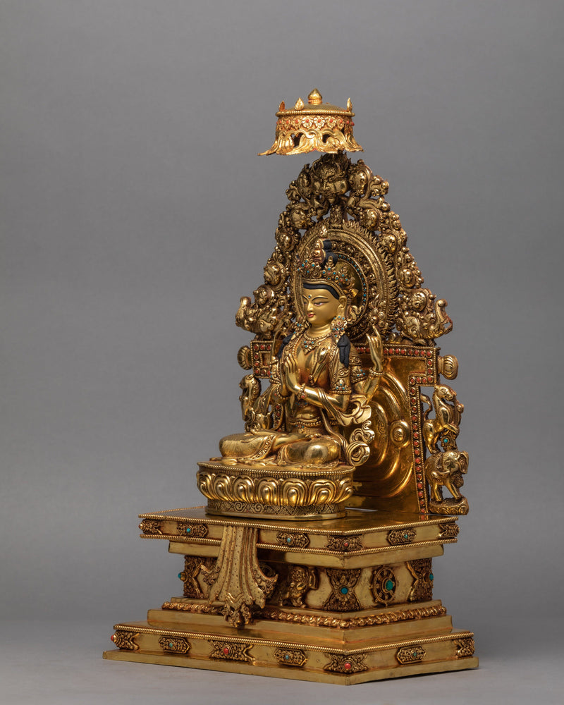 Bodhisattva Avalokiteshvara Statue | Chenrezig in Throne