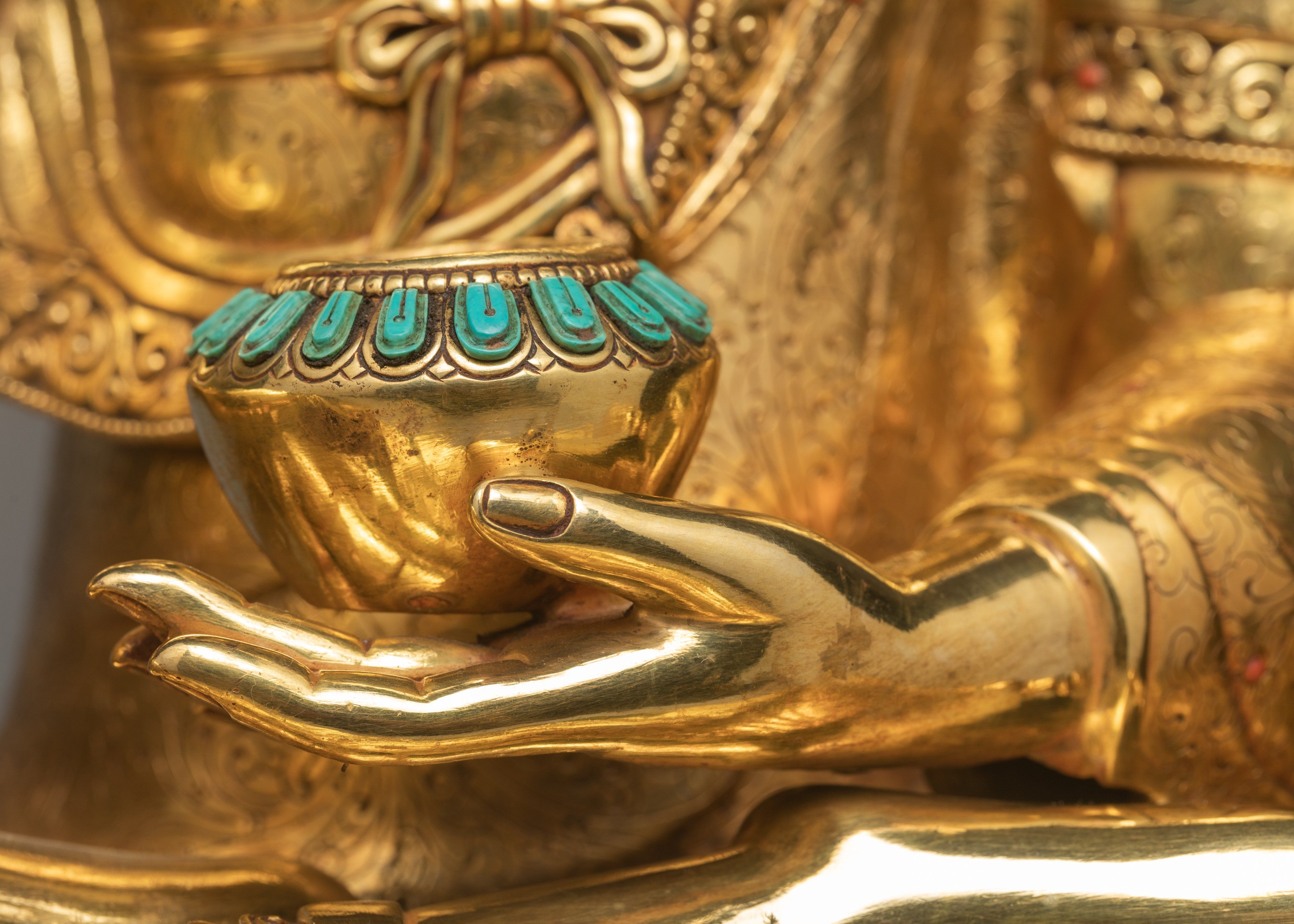 Buddha Shakyamuni | Gautam Buddha Statue | Purely Gold Gilded Statue