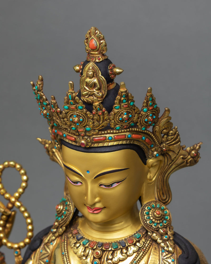 Chenrezig Statue | 24K Gold Gilded Avalokiteshvara Sculpture