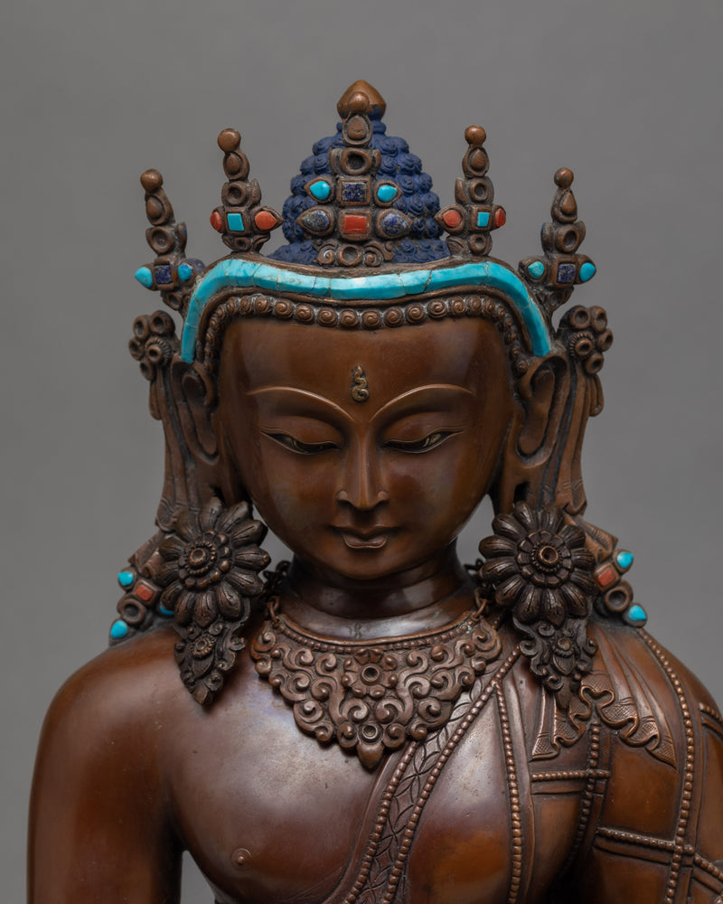 Buddha Shakyamuni Bronze Statue | Tibetan Style Buddha Statue | Himalayan Statue
