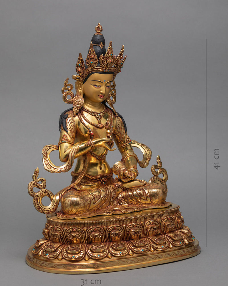 Dorje Sempa Statue | Traditional 24K Gold Vajrasattva Statue