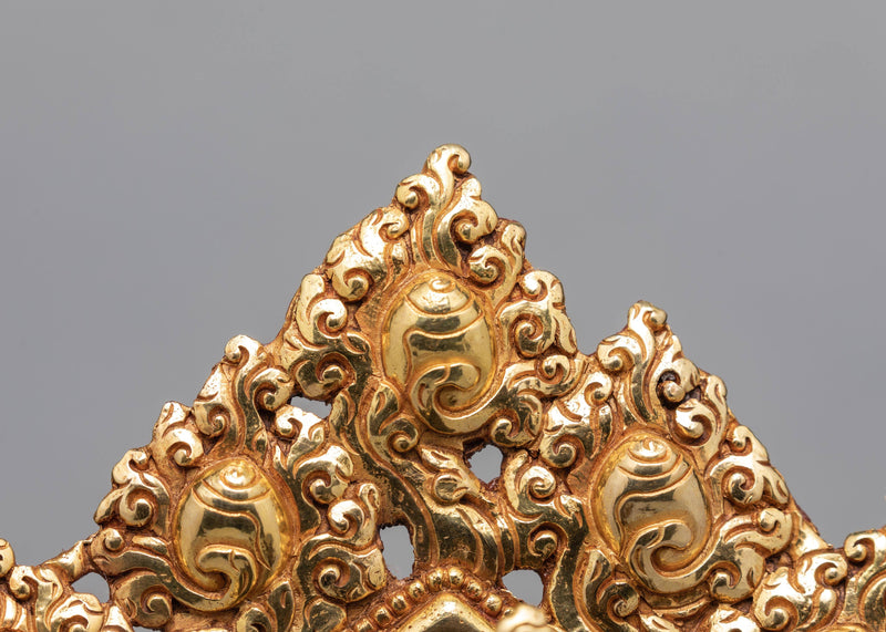 Dzambala Statue | Traditionally Hand Carved Gold Gilded Statue | Yellow Jambala