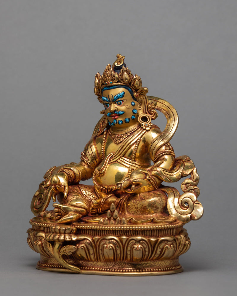 Wealth Deity Dzambhala | 24k Gold Buddhist Statue