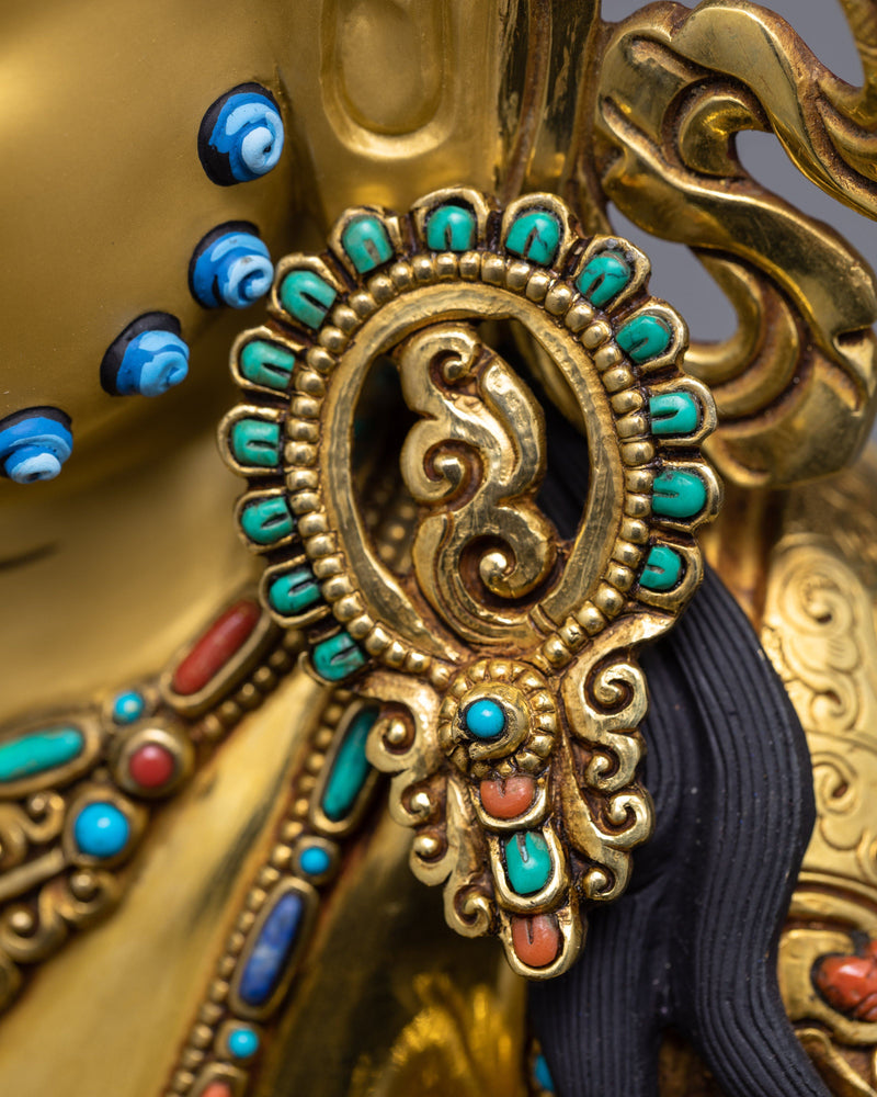 Jambhala Statue | Buddhist Deity Of Wealth | 24K Gold Gilded