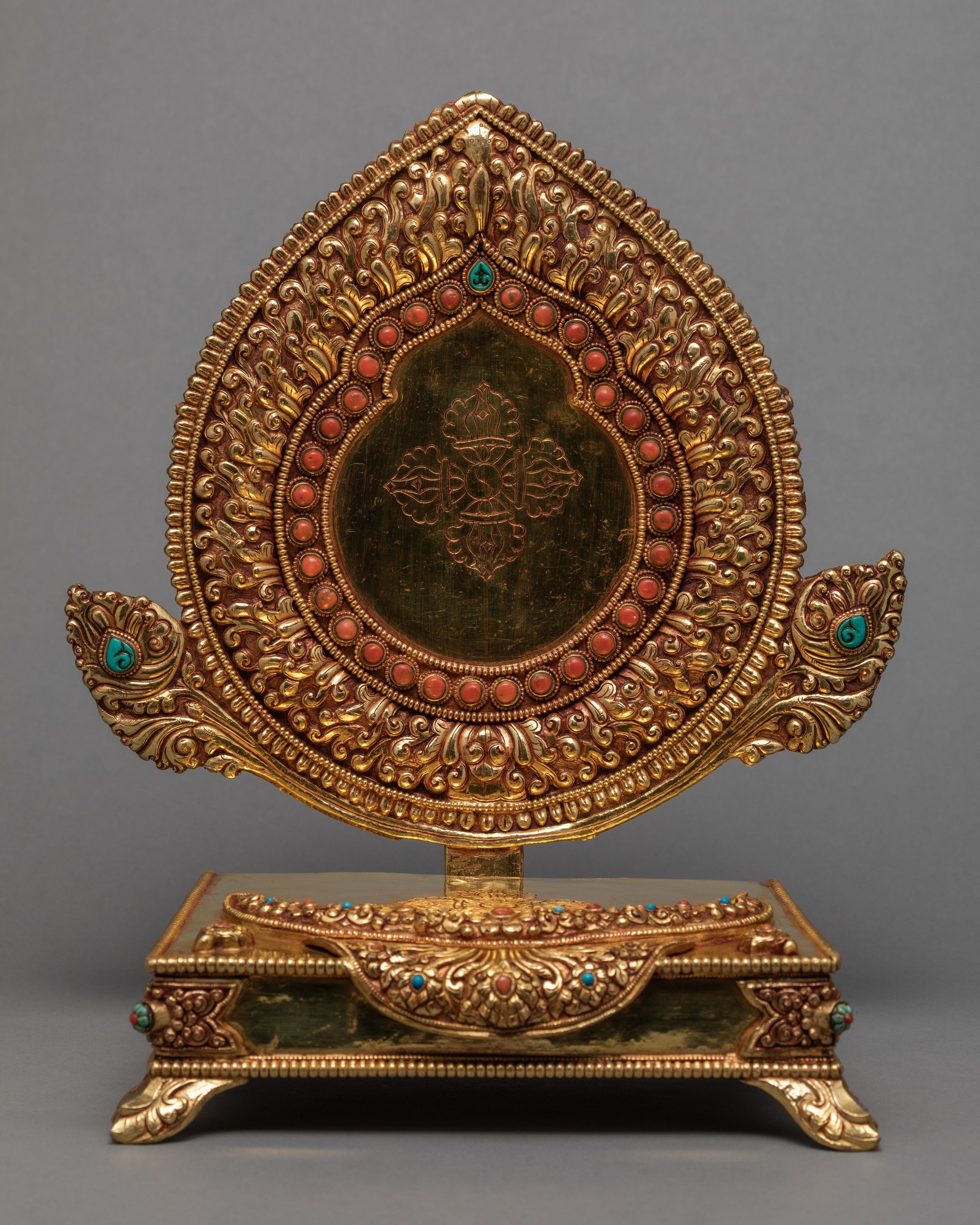 Dzambhala Statue | Jambala in Throne  | 24K Gold Gilded Wealth Deity
