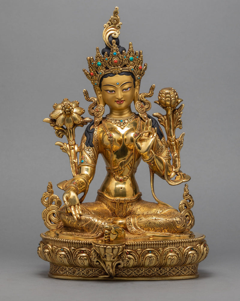 green  tara statue