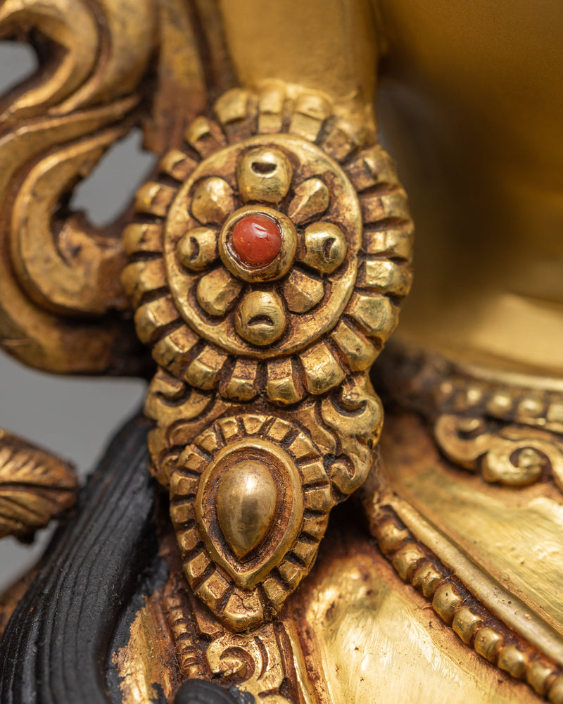 Green Tara Statue | Beautifully Hand-carved Mother Tara Statue | Traditional Himalayan Buddhist Art