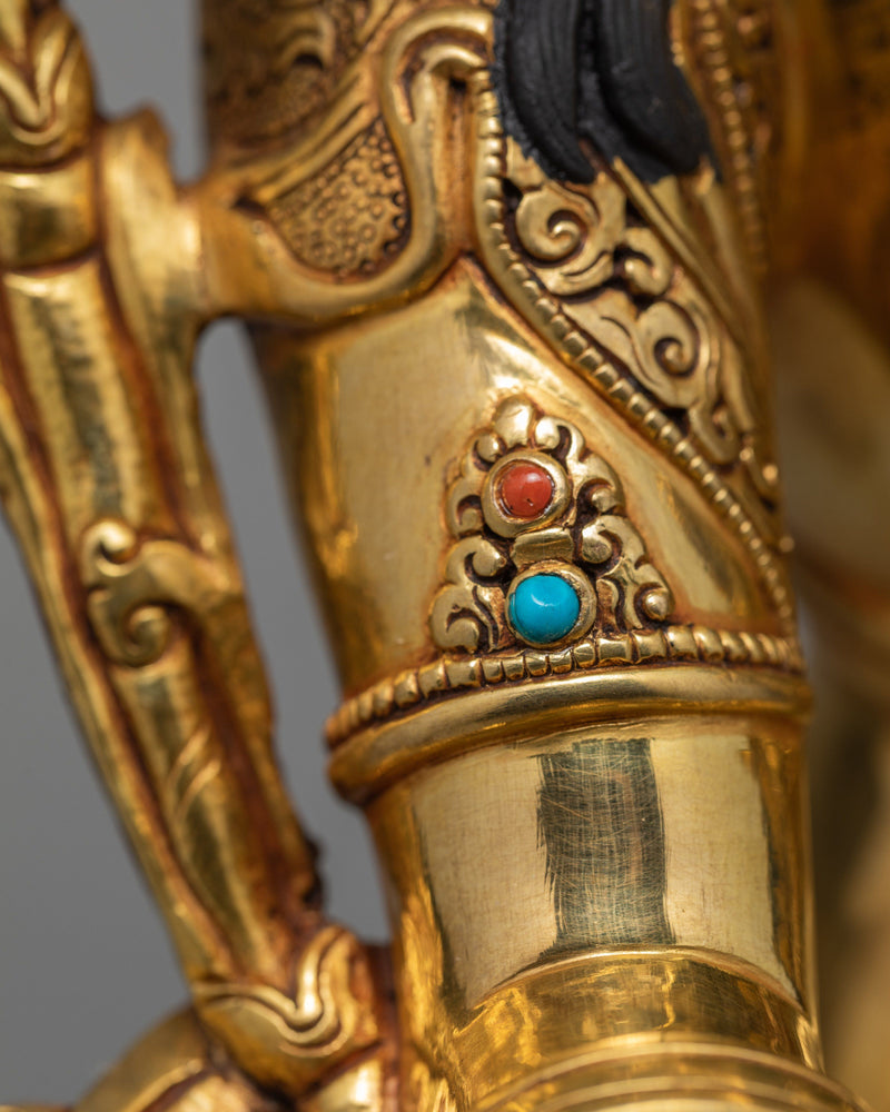 Green Tara Statue | Beautifully Hand-carved Mother Tara Statue | Traditional Himalayan Buddhist Art