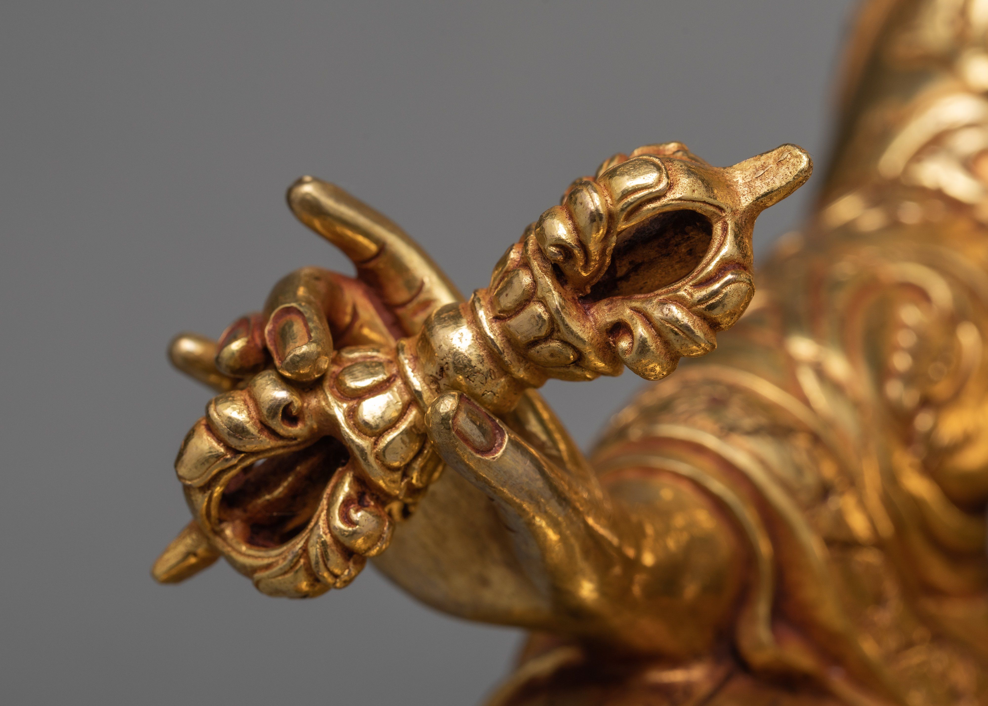 Guru Rinpoche Statue, Guru Padmasambhava, 24K Gold Gilded Guru Statue
