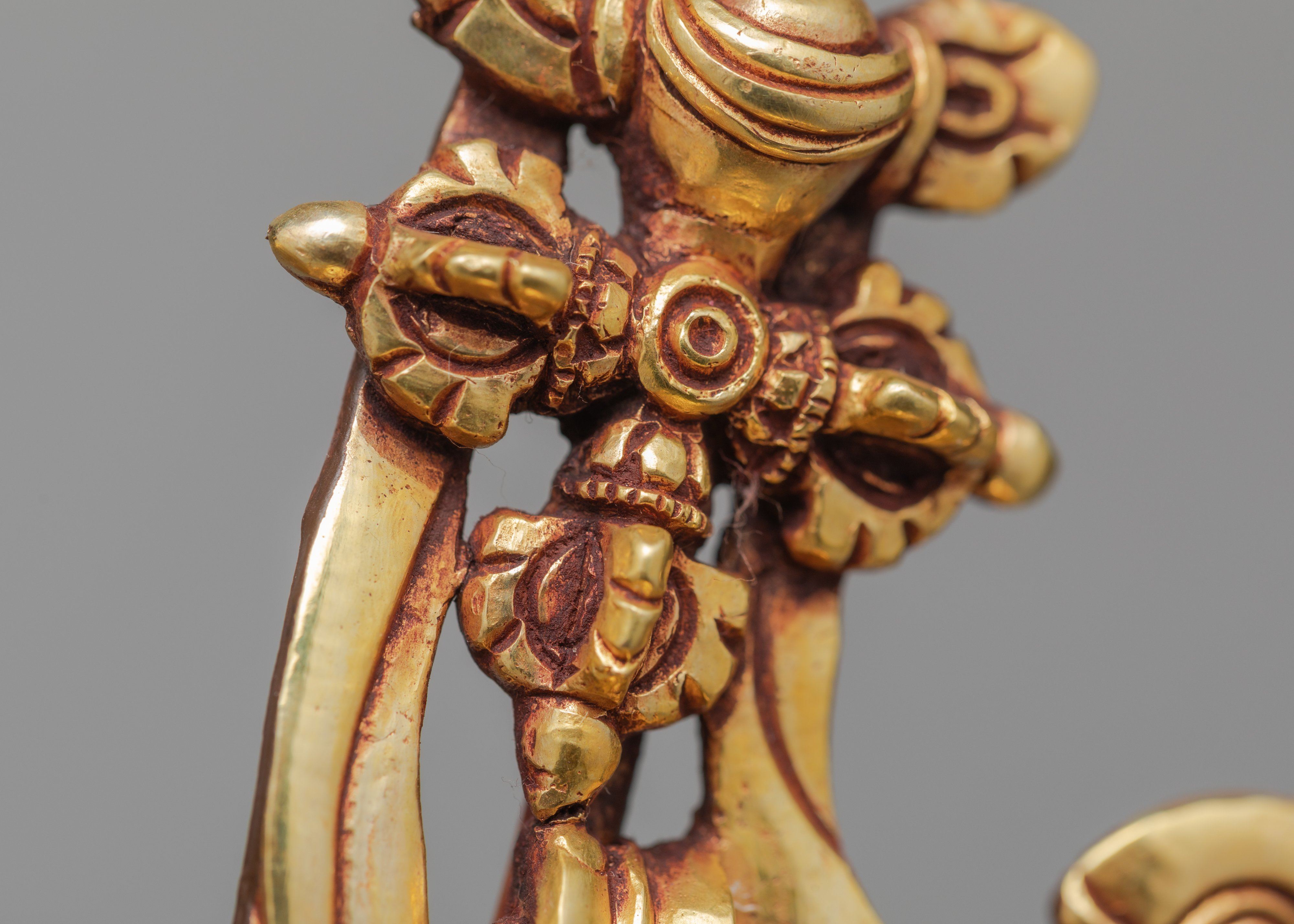 Guru Rinpoche Statue, Hand-made Guru Padmasambhava Statue, 24K Gold Plated