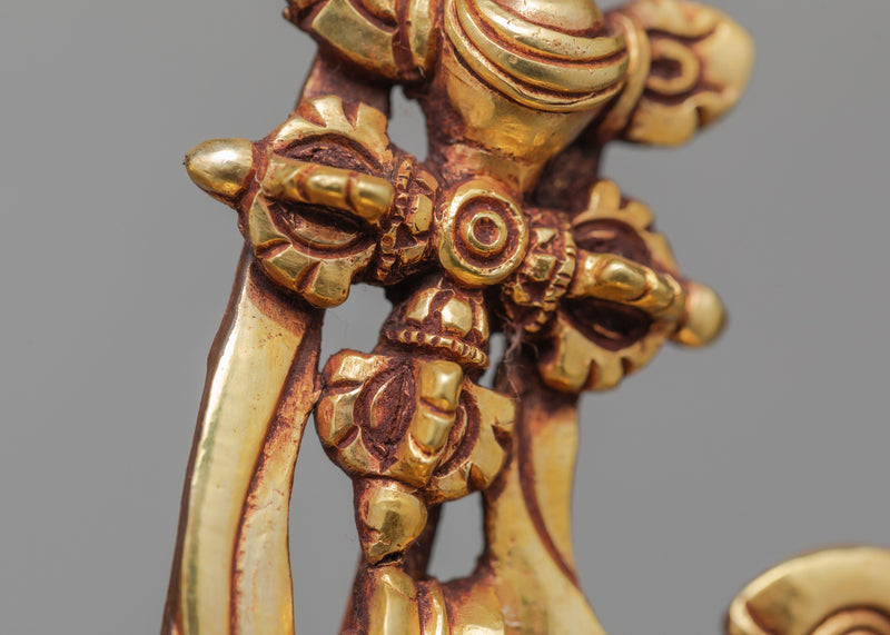 Guru Rinpoche Statue, Hand-made Guru Padmasambhava Statue, 24K Gold Plated