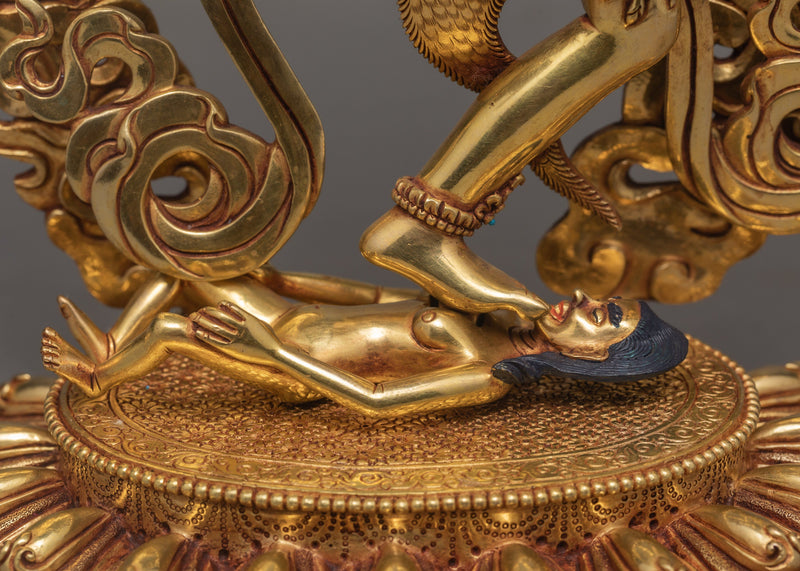 Kurukulla Statue | Kurukulle | Traditionally Hand-Made 24K Gold Gilded Dakini Statue