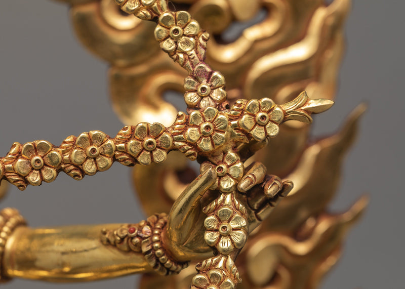 Kurukulla Statue | Kurukulle | Traditionally Hand-Made 24K Gold Gilded Dakini Statue