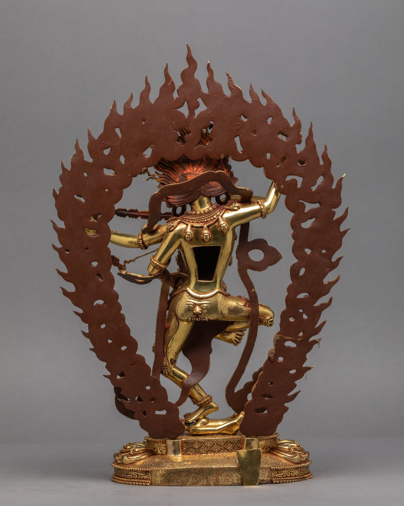 Kurukulla Statue | Kurukulle | Traditionally Hand-Made 24K Gold Gilded Dakini Statue