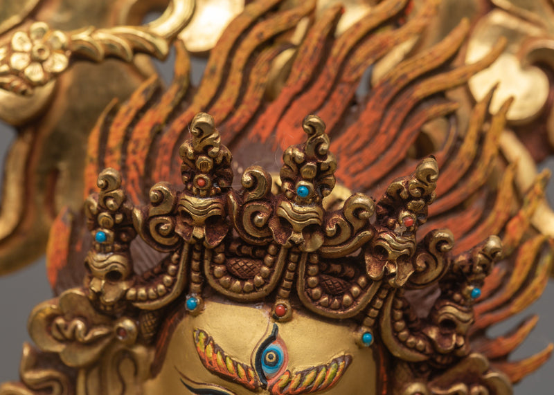 Kurukulla Statue | Kurukulle | Traditionally Hand-Made 24K Gold Gilded Dakini Statue