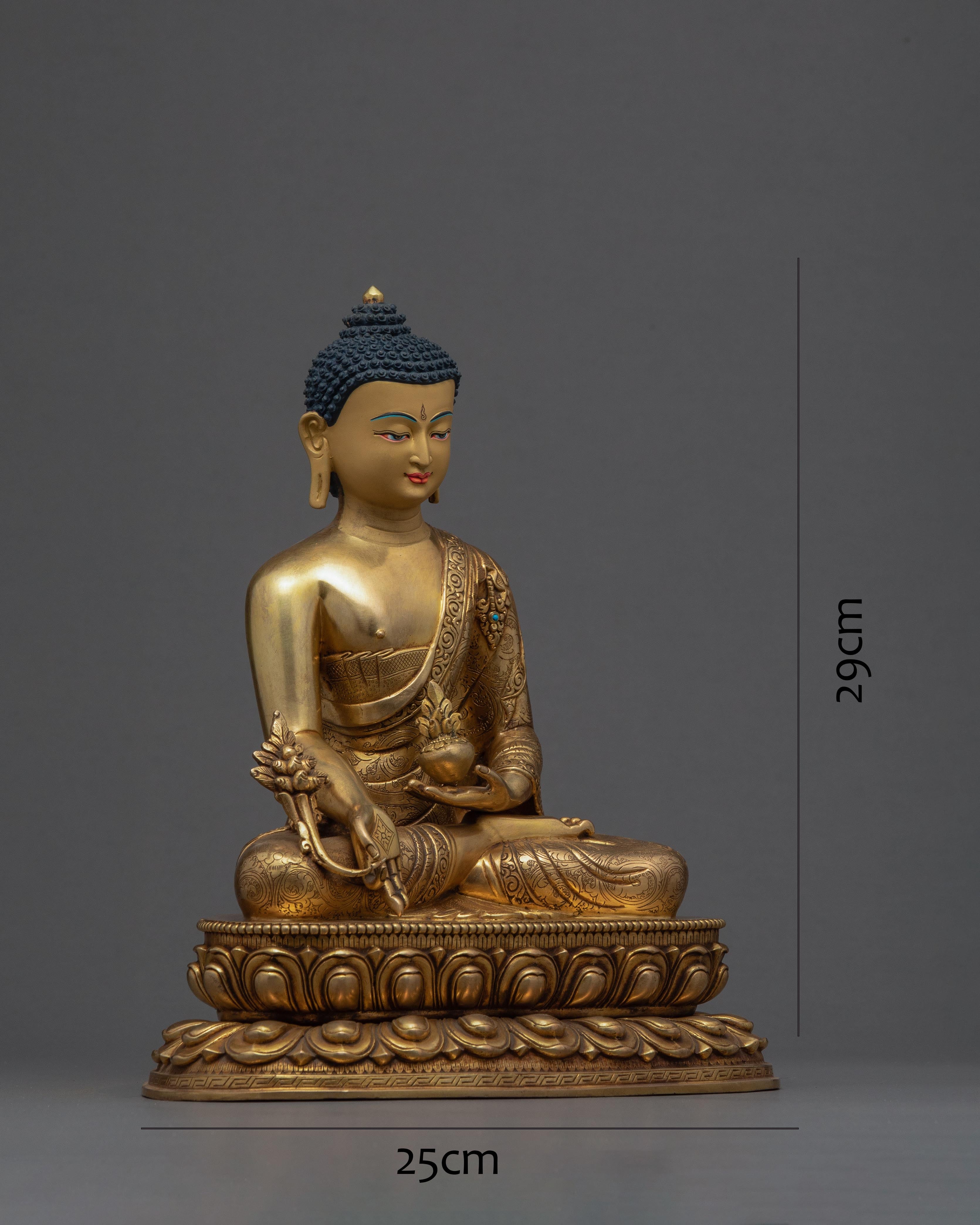 Medicine Buddha Statue | Hand-carved Healing Buddha Figurine