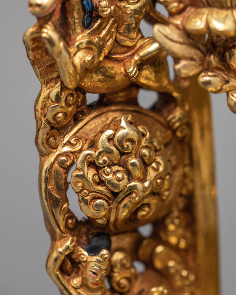 Maitreya Buddha | 24k Gold Hand Carved Buddha Statue | Himalayan Buddhist Art