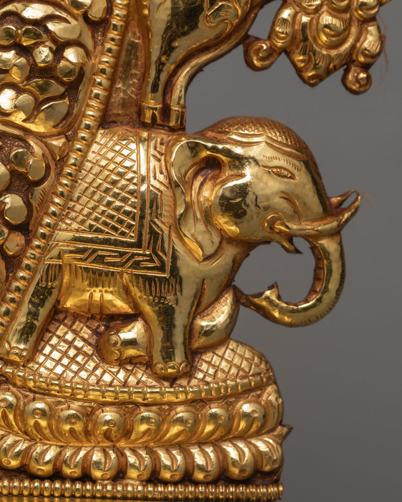Manjushri in Throne | Manjushree Statue | 24K Gold Gilded Statue | Himalayan Art