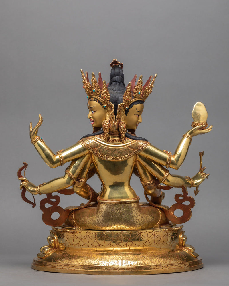 Namgyalma Statue, Ushnishavijaya, Handmade 24k Gold Tibetan Buddhist Statue