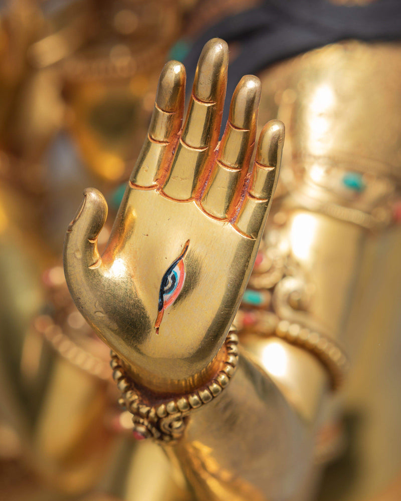 Rare Namgyalma (Ushnishavijaya ) Statue, Tibetan Buddhist Statue