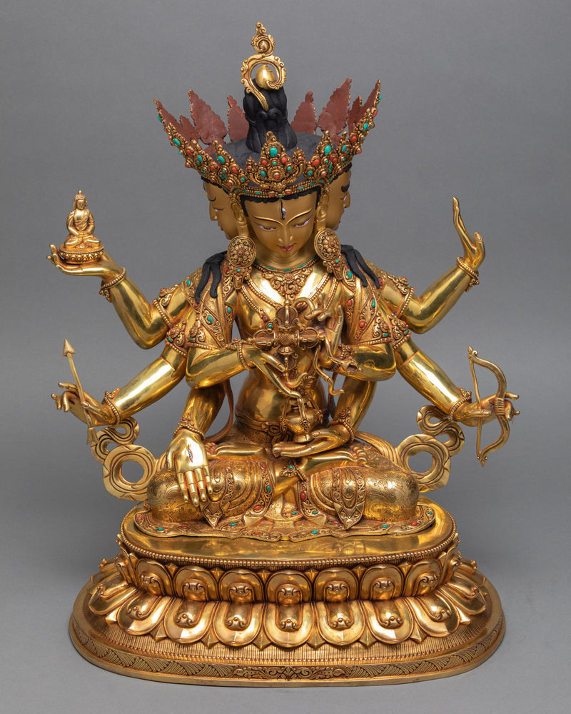 Rare Namgyalma (Ushnishavijaya ) Statue, Tibetan Buddhist Statue