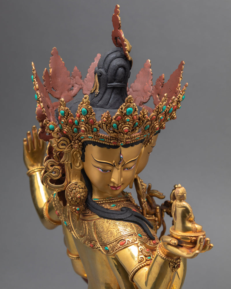 Rare Namgyalma (Ushnishavijaya ) Statue, Tibetan Buddhist Statue