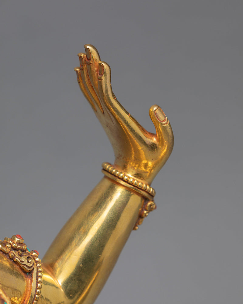 Rare Namgyalma (Ushnishavijaya ) Statue, Tibetan Buddhist Statue