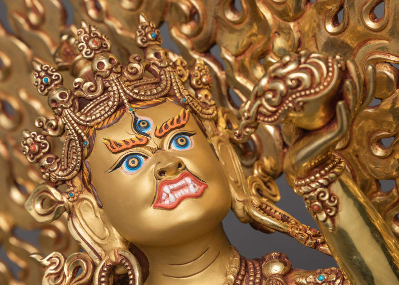 Vajrayogini Statue | Dakini Statue | Purely 24k Gold Gilded