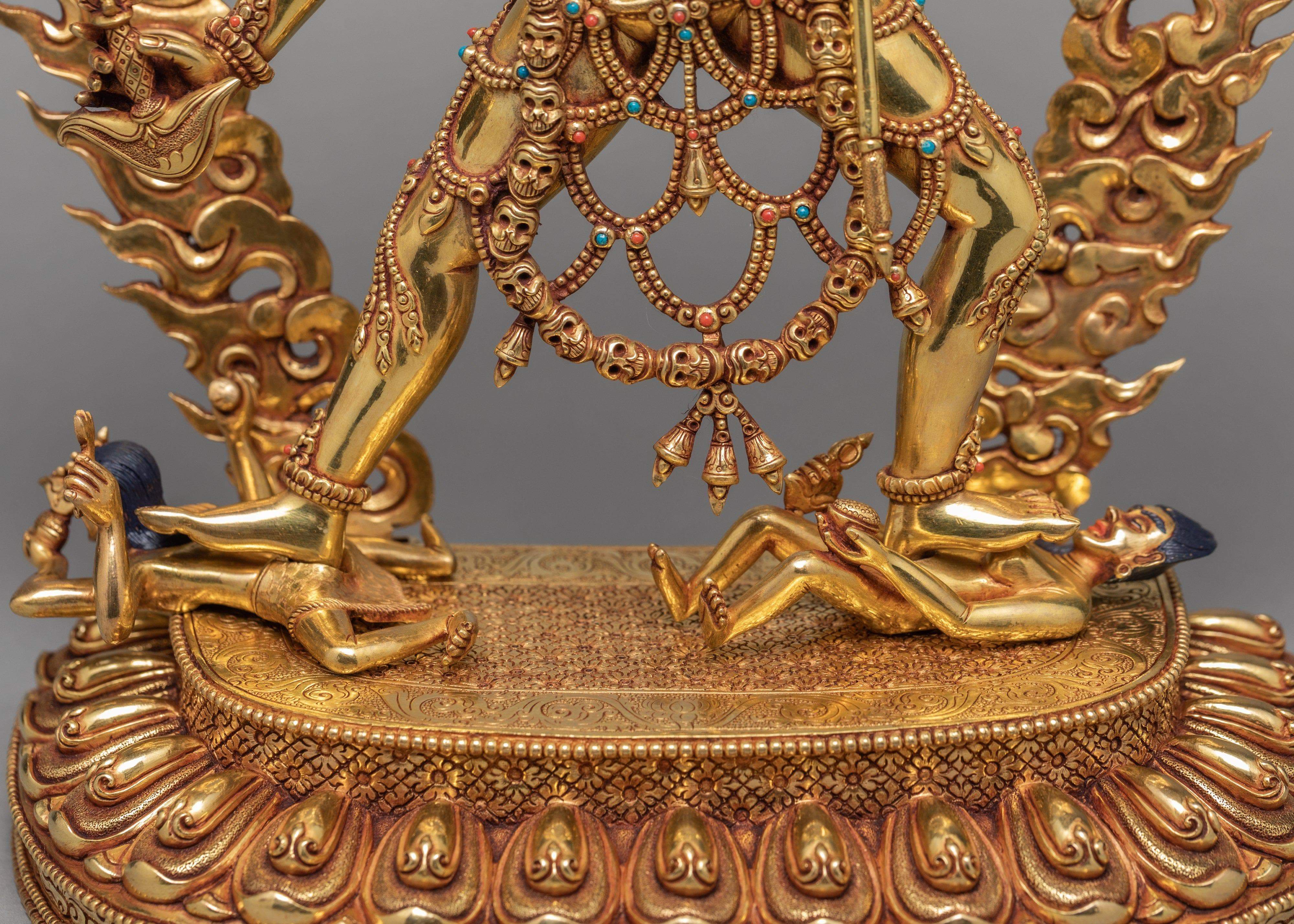 Vajrayogini Statue, Traditionally Gold Gilded Dakini Statue