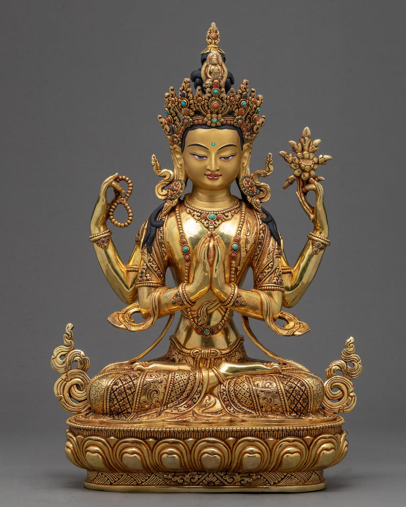 4 Armed Avalokiteshvara Statue